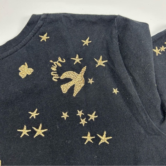Maje Terence embroidered cotton t-shirt black/gold - Picture 7 of 12